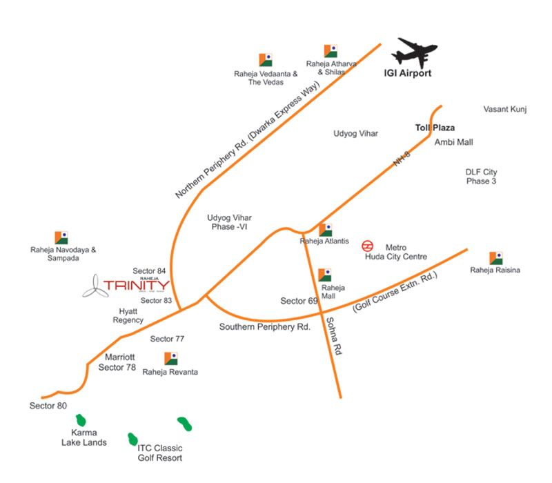 Raheja Trinity Location 